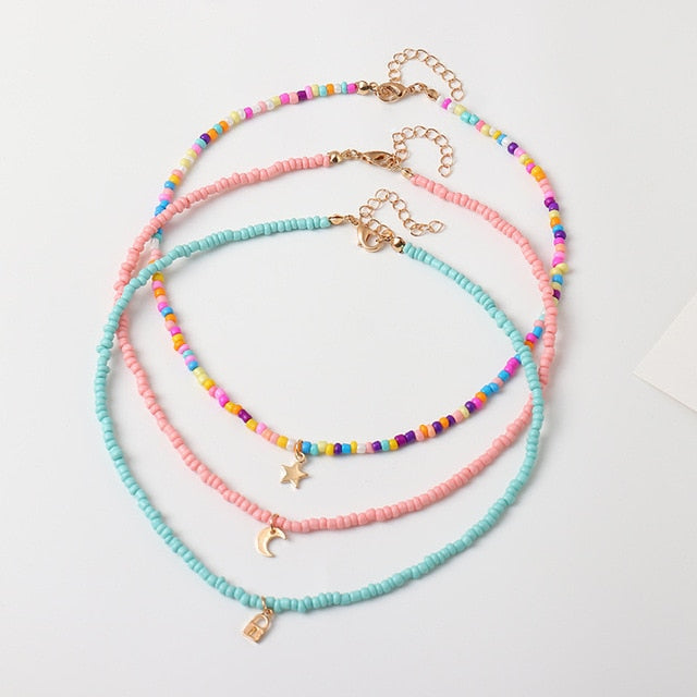 Fashion Boho Beads Choker Necklaces