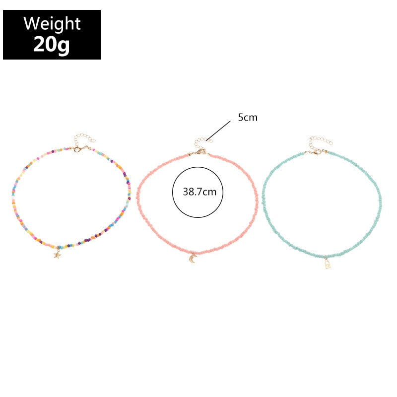 Fashion Boho Beads Choker Necklaces