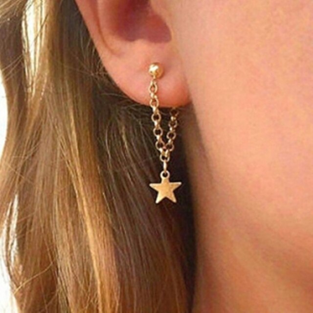 Trendy Hollow Chain Hoop Earrings