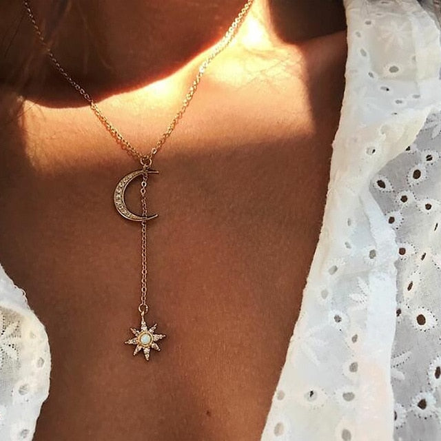 Fashion Personality Moon Women Necklace
