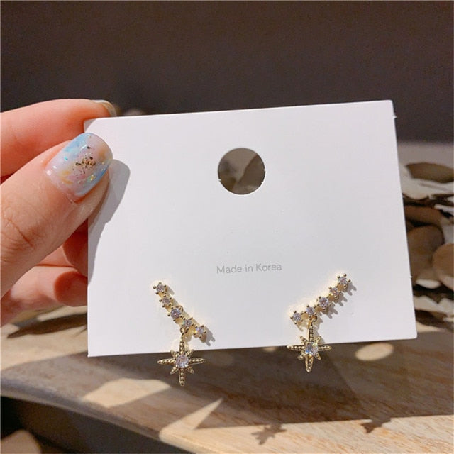 Autumn Winter New Brown Earrings Vintage Matte drop Earrings
