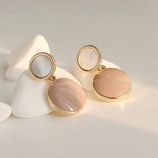Autumn Winter New Brown Earrings Vintage Matte drop Earrings