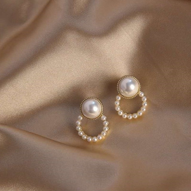 Autumn Winter New Brown Earrings Vintage Matte drop Earrings