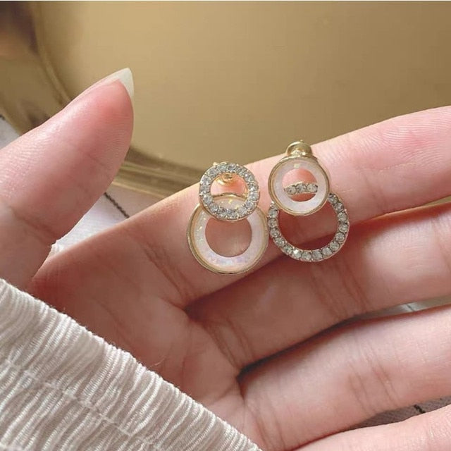 Autumn Winter New Brown Earrings Vintage Matte drop Earrings