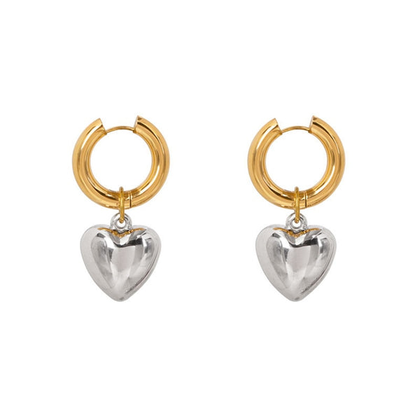 Heart-shaped exaggerated pearl Earrings