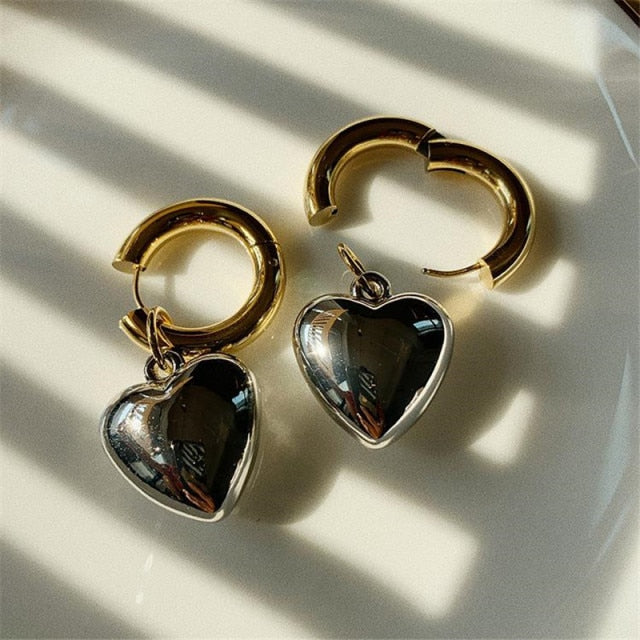 Heart-shaped exaggerated pearl Earrings