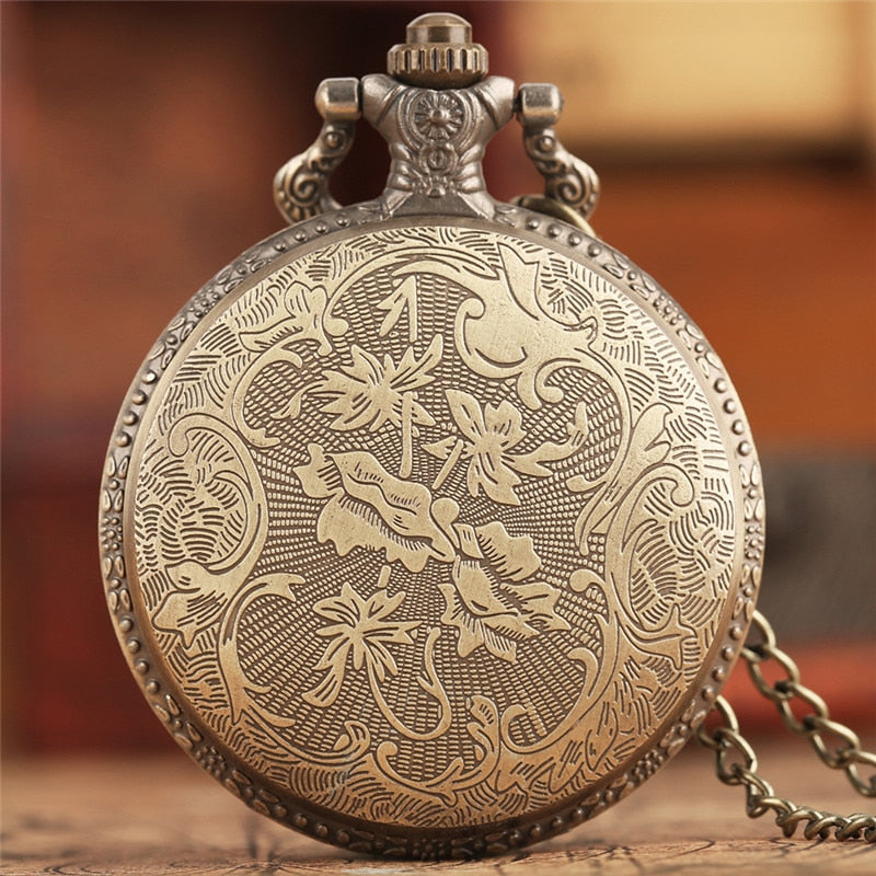 Vintage Leaf Figure Pendant Clock Famous Anime Clock Pocket Watch