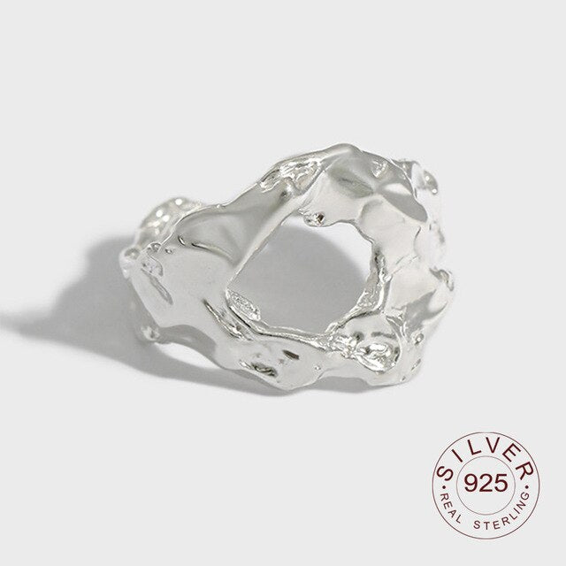 925 Sterling Silver interwave Ring Classic Round Finger Ring