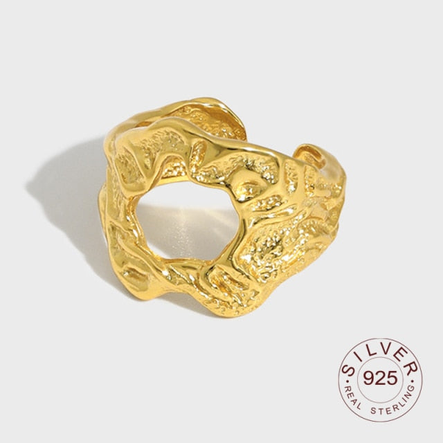 925 Sterling Silver interwave Ring Classic Round Finger Ring