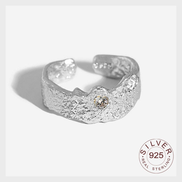 925 Sterling Silver interwave Ring Classic Round Finger Ring
