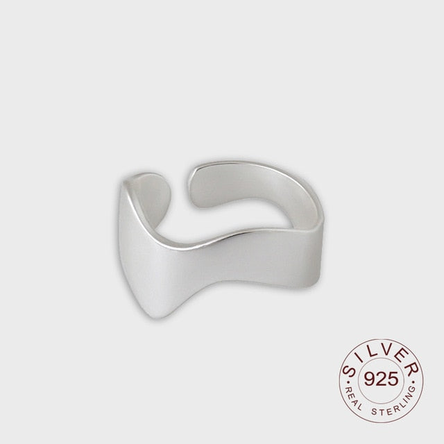 925 Sterling Silver interwave Ring Classic Round Finger Ring