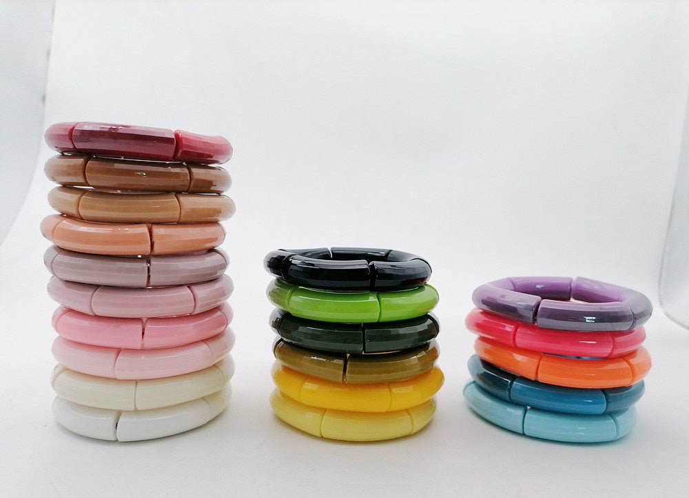New Bohemian Snake Chain Elastic Cuff Bracelets & Bangles
