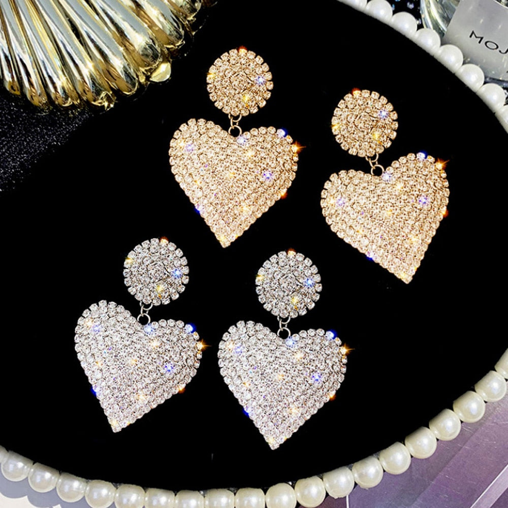 Women's Luxurious Geometric Full Rhinestone Earrings