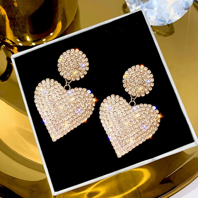 Women's Luxurious Geometric Full Rhinestone Earrings