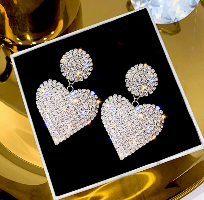 Women's Luxurious Geometric Full Rhinestone Earrings