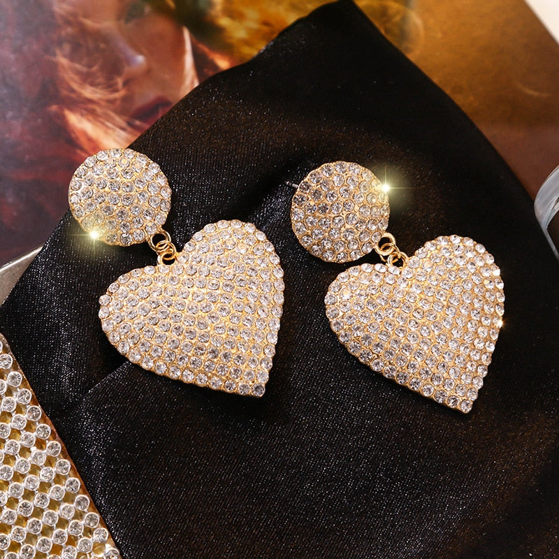 Women's Luxurious Geometric Full Rhinestone Earrings