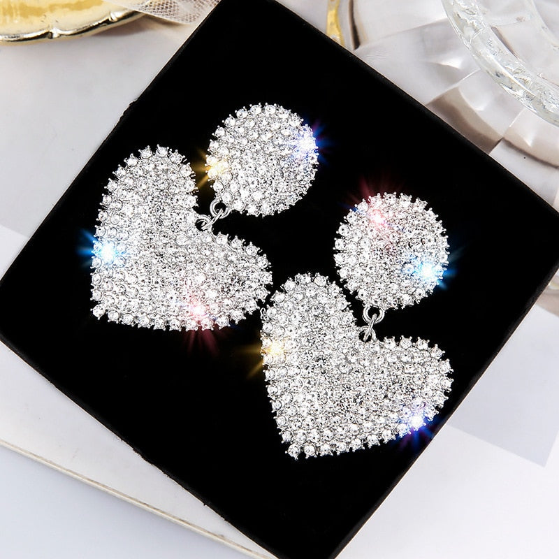 Women's Luxurious Geometric Full Rhinestone Earrings