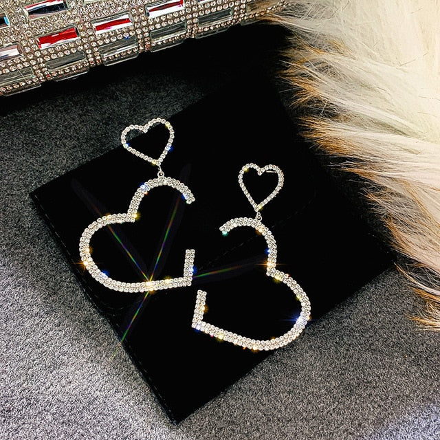 Women's Luxurious Geometric Full Rhinestone Earrings