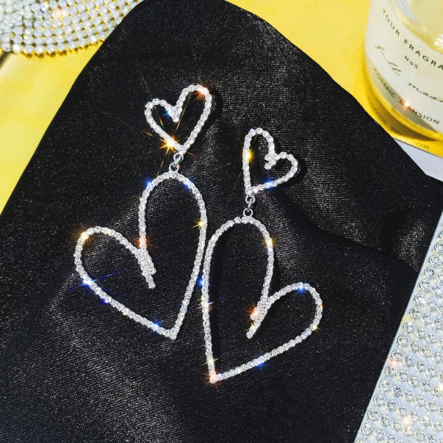 Women's Luxurious Geometric Full Rhinestone Earrings