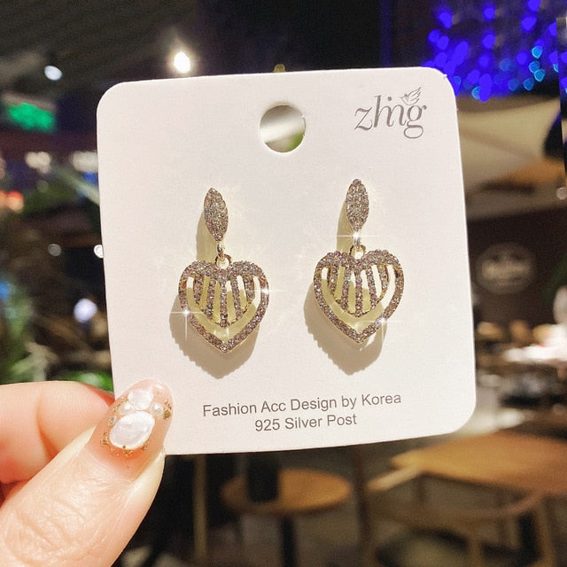 Women's Luxurious Geometric Full Rhinestone Earrings