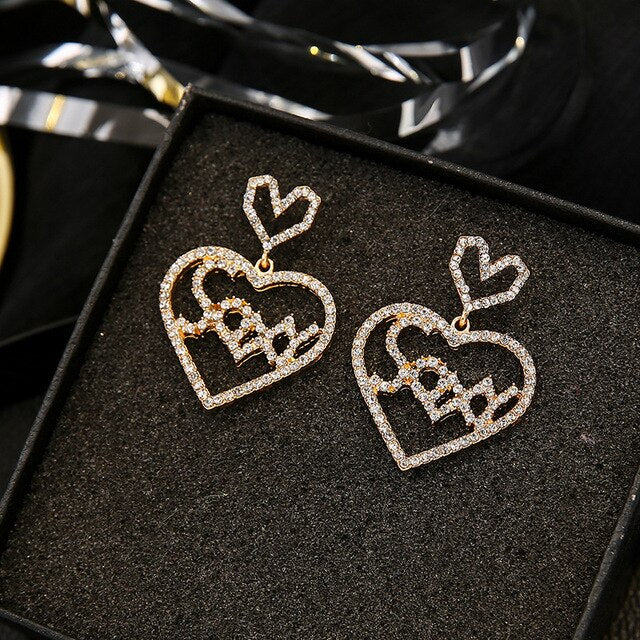 Women's Luxurious Geometric Full Rhinestone Earrings