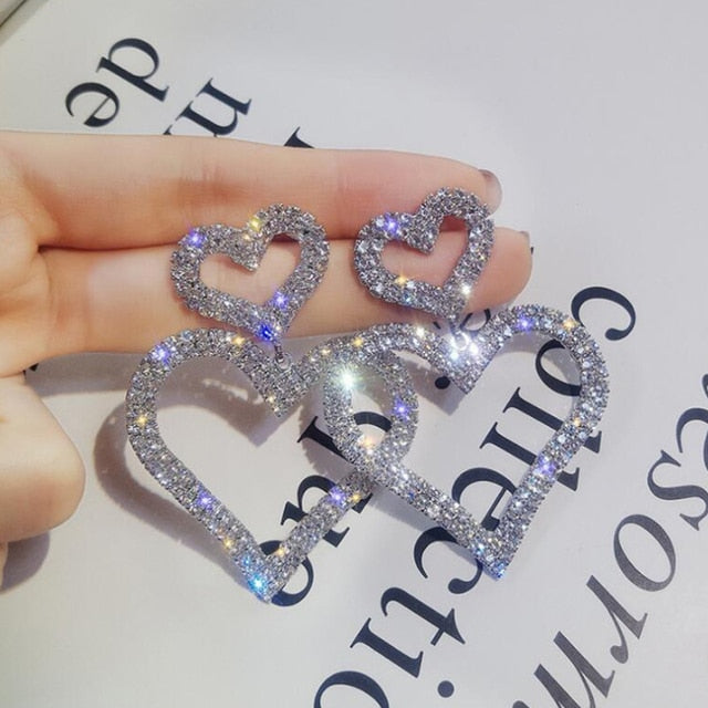 Women's Luxurious Geometric Full Rhinestone Earrings