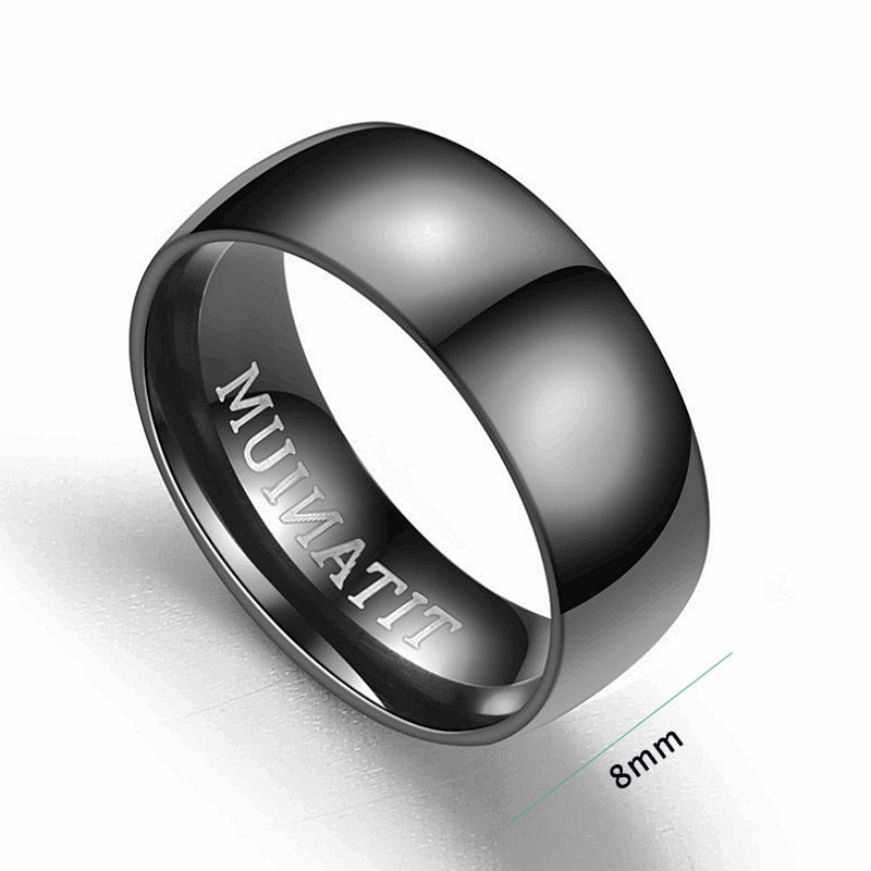 Black Men Titanium Carbide  Jewelry Wedding  Black Rings