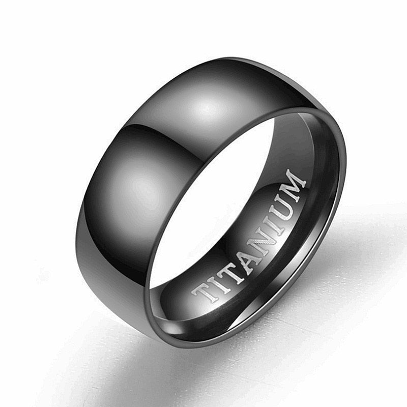 Black Men Titanium Carbide  Jewelry Wedding  Black Rings