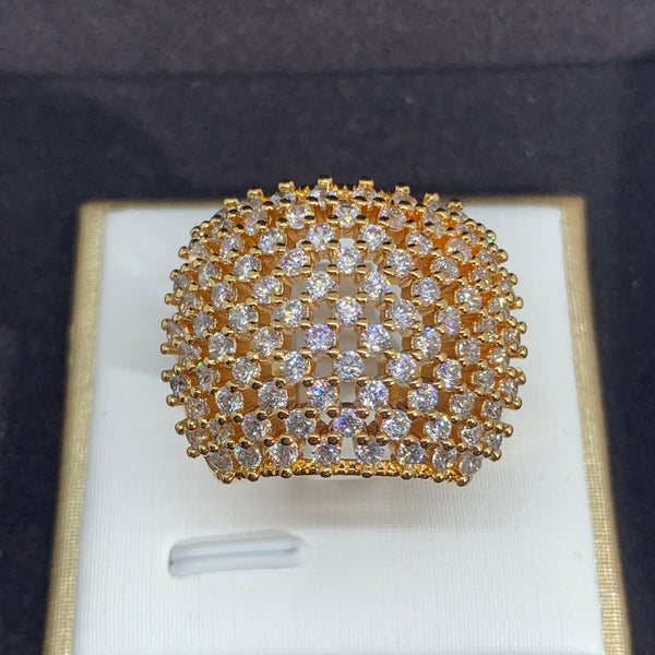 Luxury Big Multi Paved Cubic Zirconia Female Rings