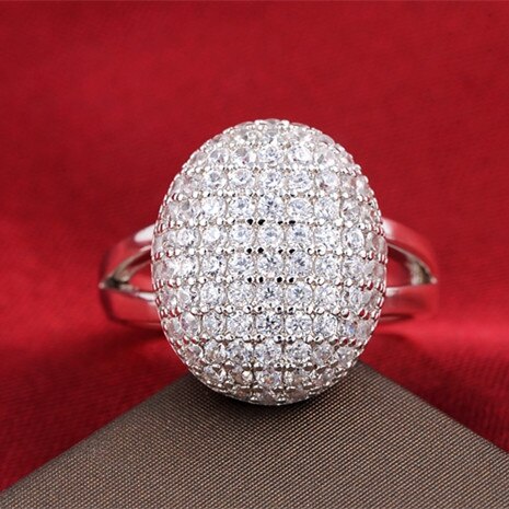 925 Sterling Silver  88 CZ Diamonds Wedding Rings