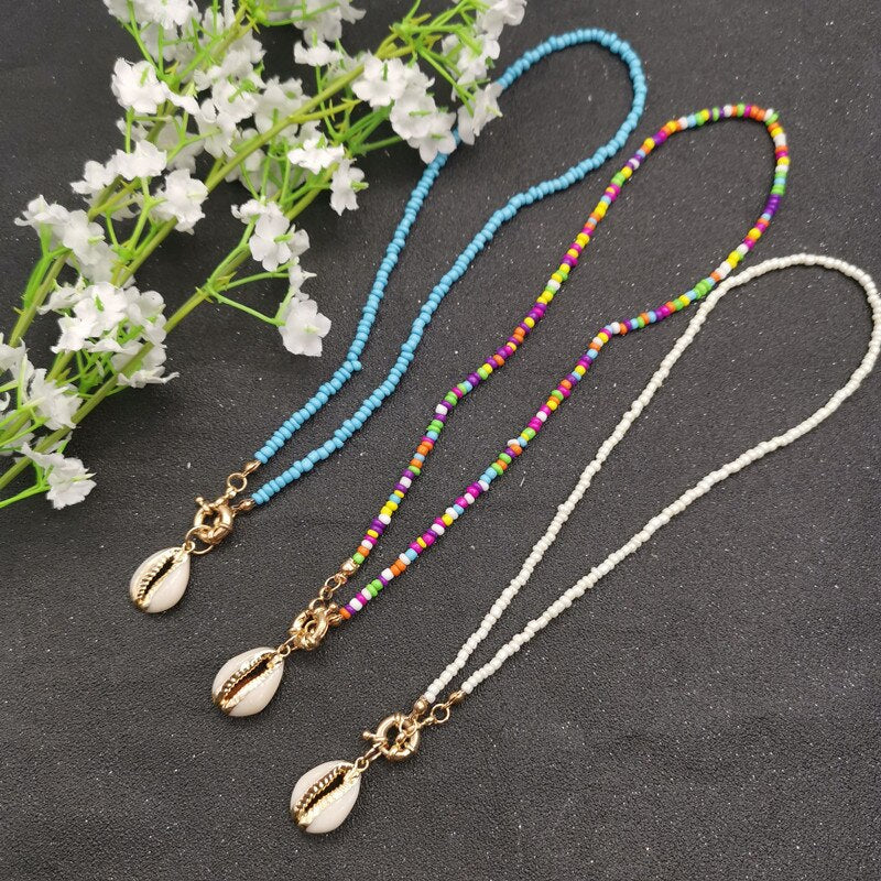 17 Color Bead Choker Necklace