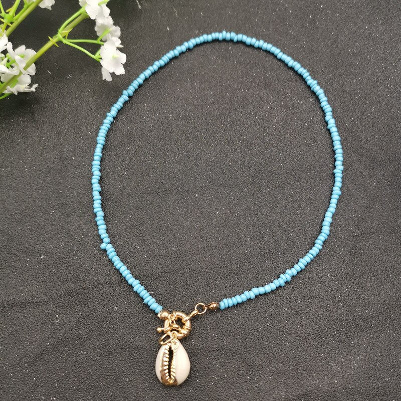 17 Color Bead Choker Necklace