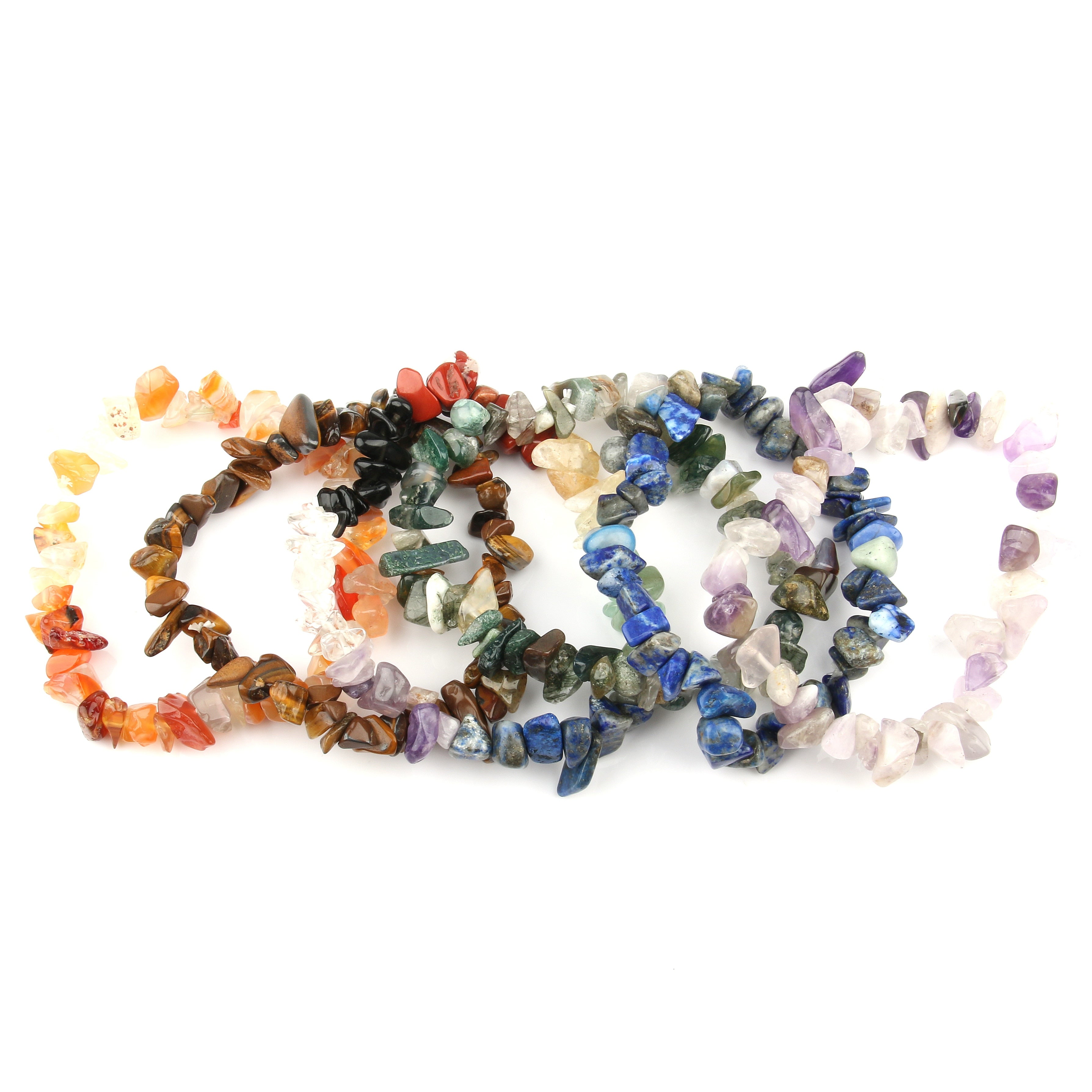 Irregular Natural Crystals Chakras Stone Bracelet