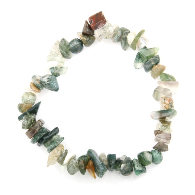 Irregular Natural Crystals Chakras Stone Bracelet