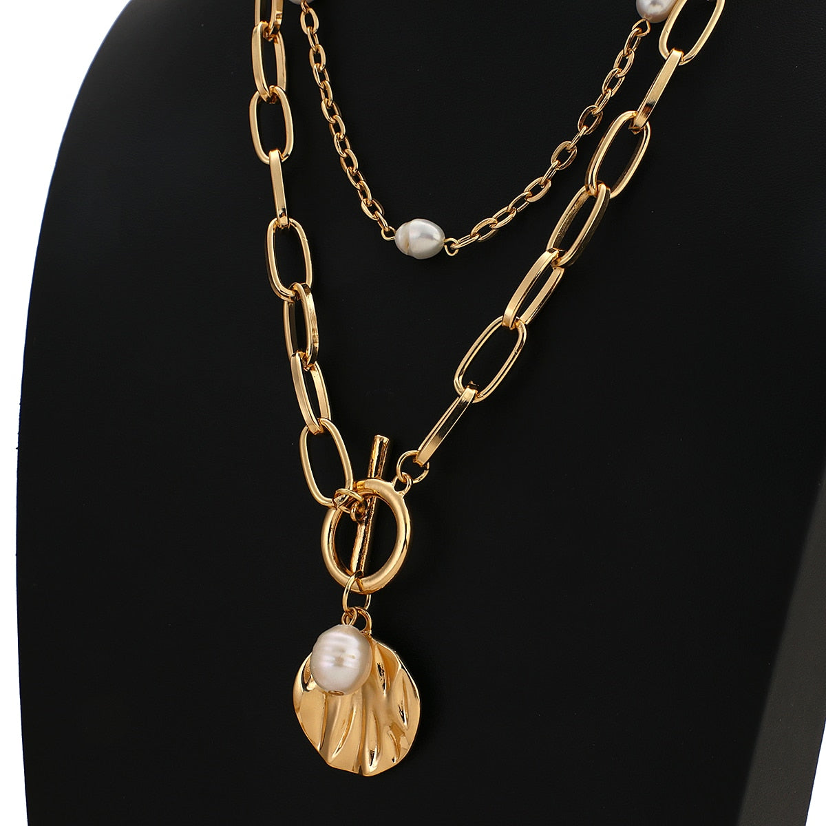 Punk Hip Hop Shell Pendant Necklace
