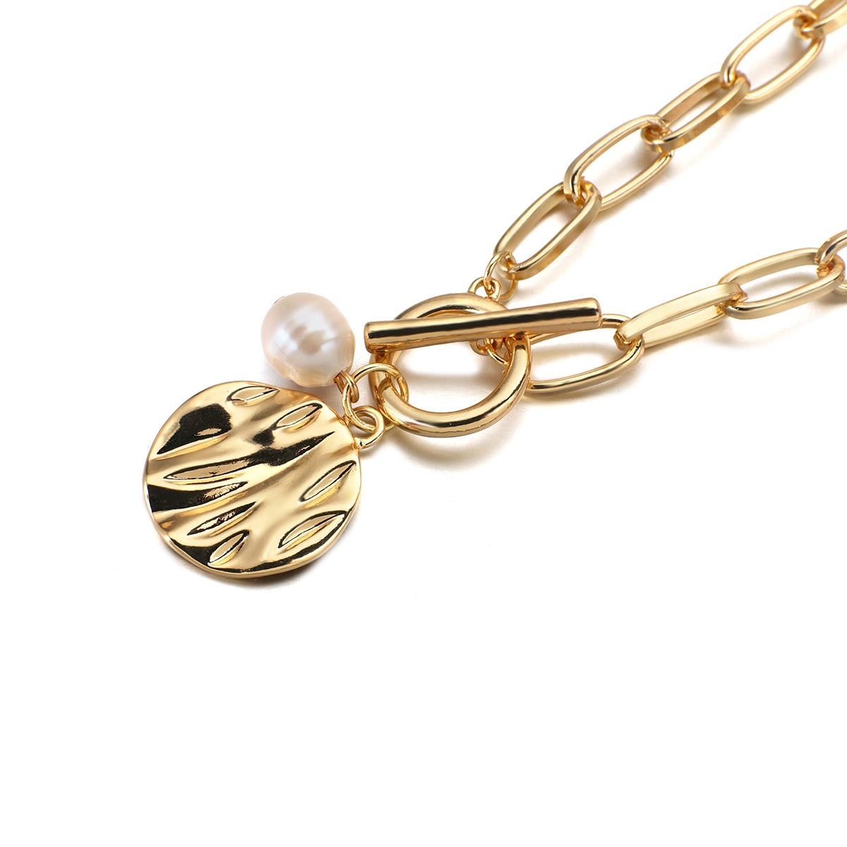 Punk Hip Hop Shell Pendant Necklace