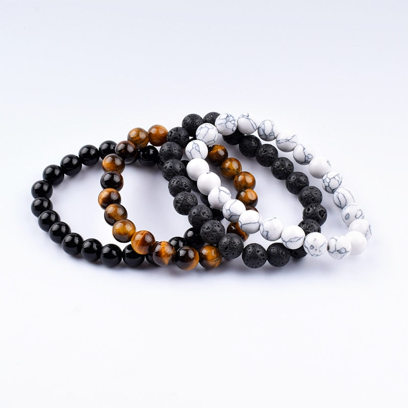 Black Onyx Lava Tiger Eye  For Women  Bracelet