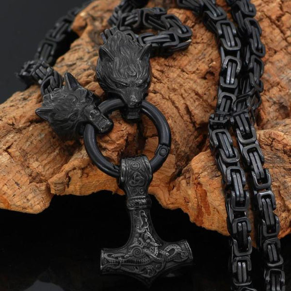 Viking  Celtic Wolf Rune  Pendant