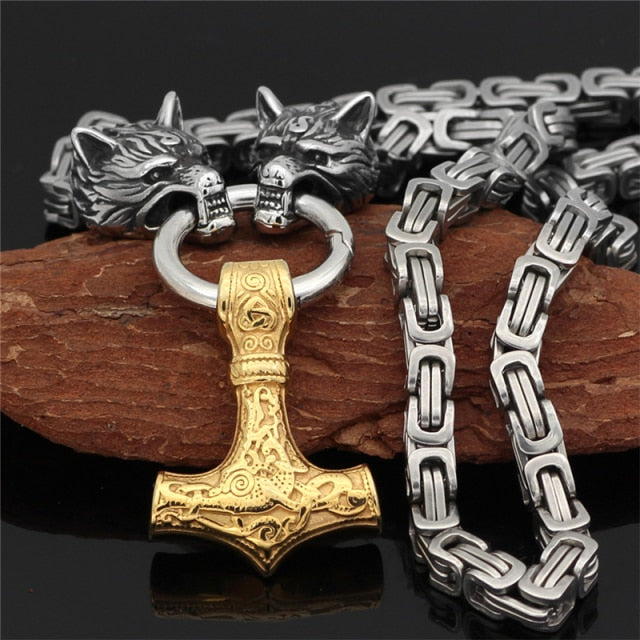 Viking  Celtic Wolf Rune  Pendant