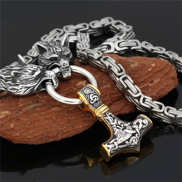 Viking  Celtic Wolf Rune  Pendant