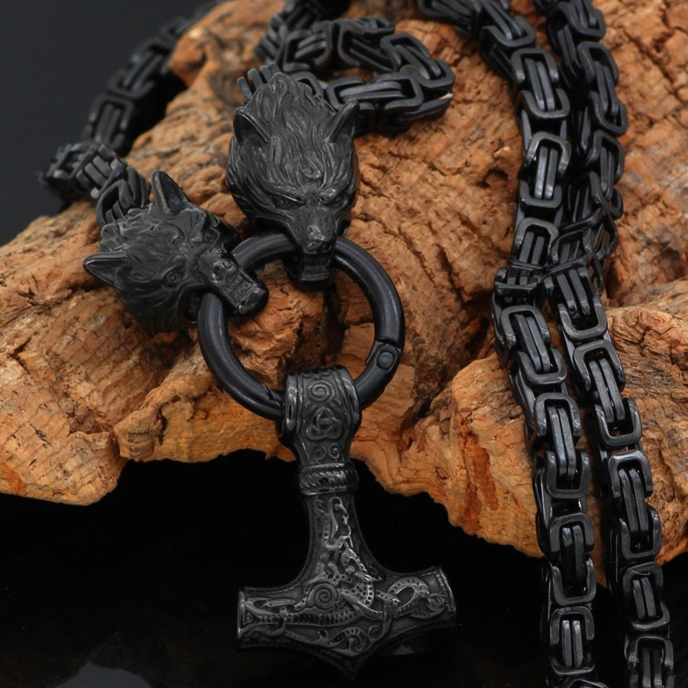 Viking  Celtic Wolf Rune  Pendant