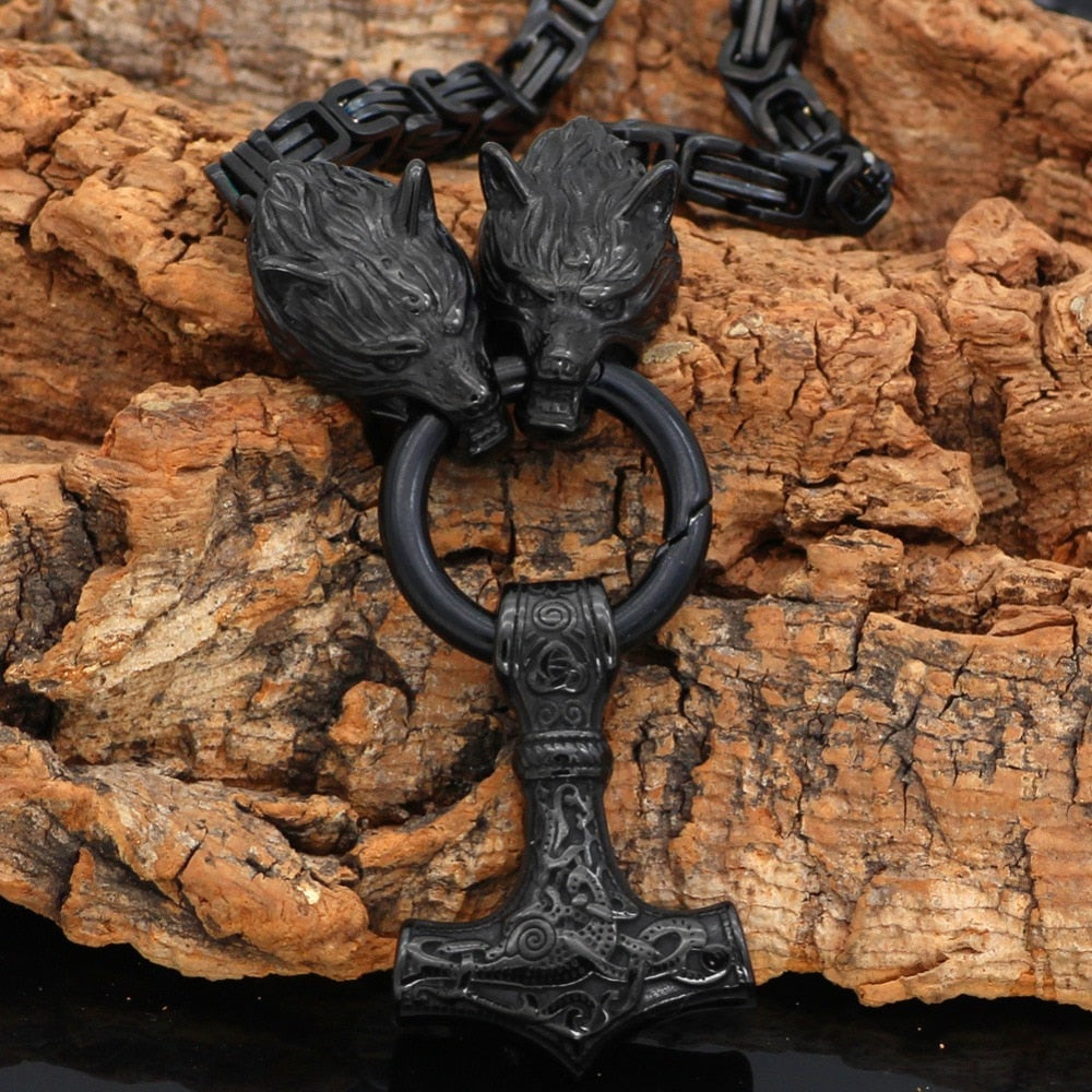 Viking  Celtic Wolf Rune  Pendant