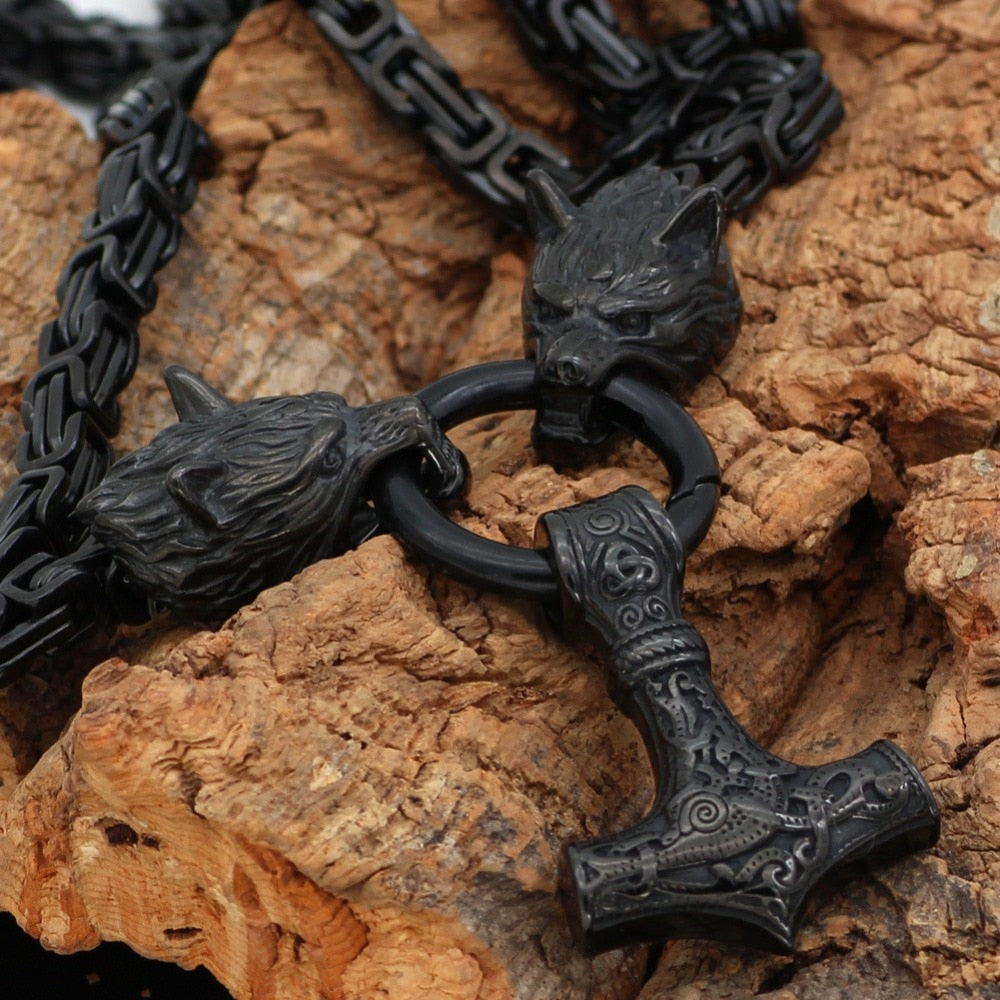Viking  Celtic Wolf Rune  Pendant