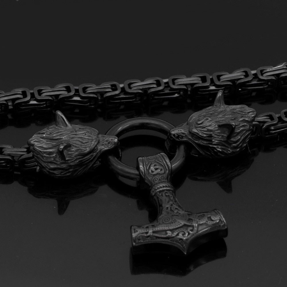 Viking  Celtic Wolf Rune  Pendant