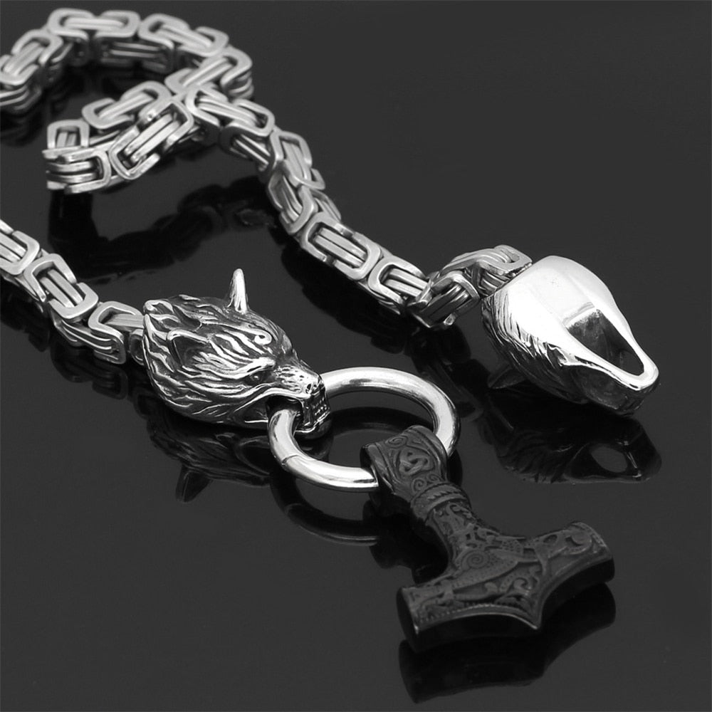 Viking  Celtic Wolf Rune  Pendant