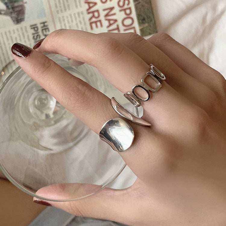 Boho Antique Silver Color Knuckle Rings