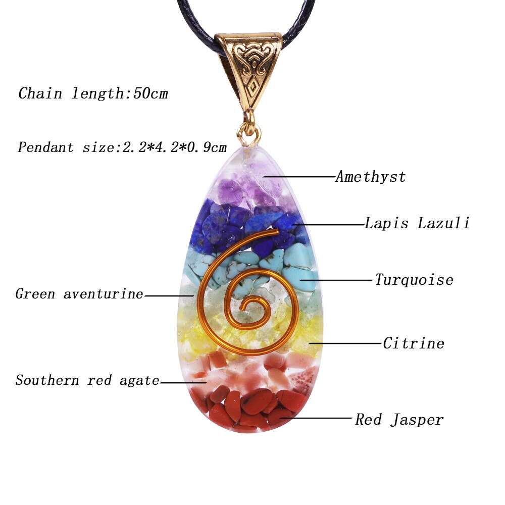 Natural Chakra Orgone Crystal  Necklaces