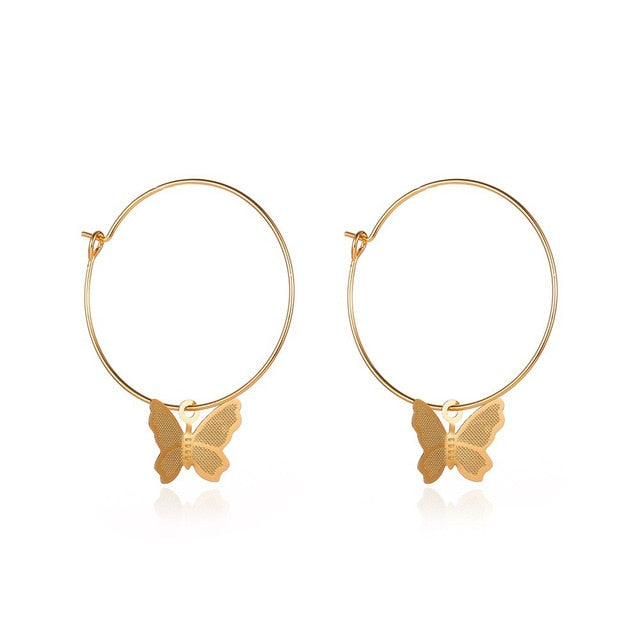 Korean Retro Acrylic Butterfly Earrings