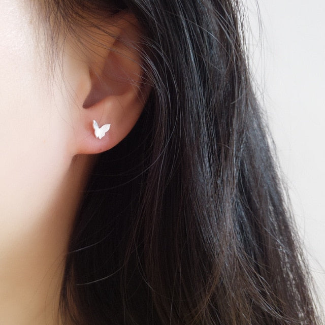 Korean Retro Acrylic Butterfly Earrings