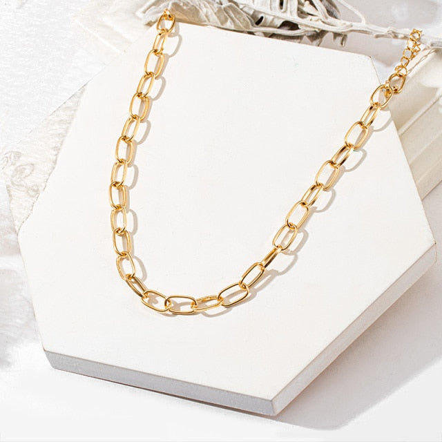 NEW Vintage Golden Chain Choker Necklace